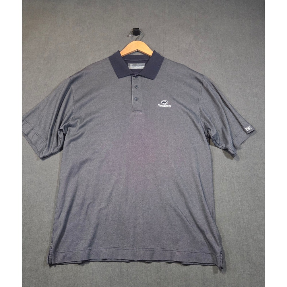 Cutter & Buck Polo Shirt Mens XL Navy Blue Penn State Nittany Lions CB DryTec